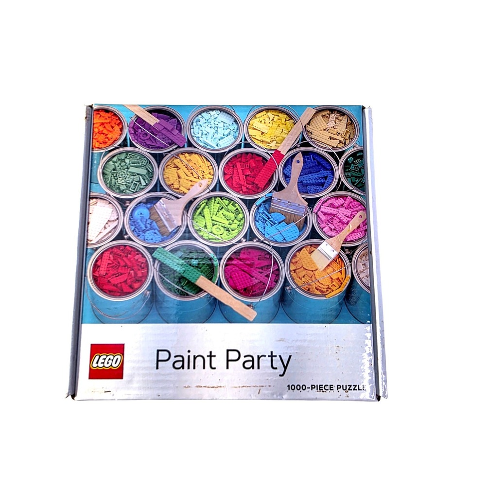 LEGO Paint Party 1000 Piece Jigsaw Puzzle Chronicle Books Colorful Bricks Art S4